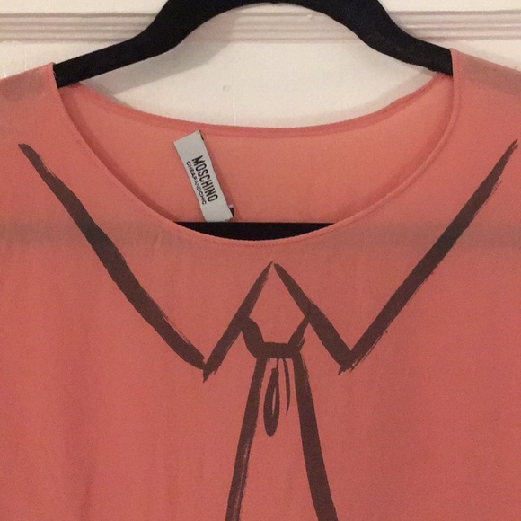 Moschino Cheap & Chic sketch-print silk top XS - Picture 3 of 5